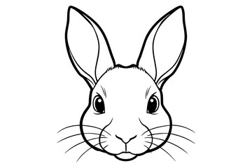 Fototapeta na wymiar rabbit head silhouette vector illustration