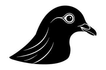 pigeon head silhouette vector illustration