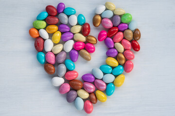 Colorful Candy and Chocolate in the White Background Photo, Ramadan Kareem Concept Photo, Üsküdar Istanbul, Turkiye (Turkey)