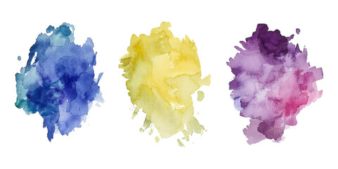 watercolor water brash splash texture. Set of vector pastel color paint stain.  watercolor on white background. This is watercolor splash. It is drawn by hand transparent background. - obrazy, fototapety, plakaty