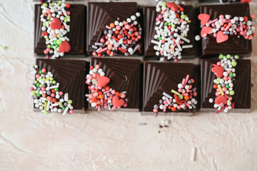 Assorted Chocolate Pieces With Sprinkles