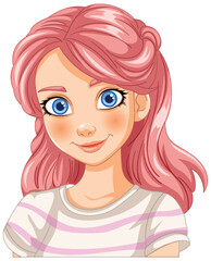Vector illustration of a cheerful young girl - 775620379