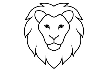 lion head silhouette vector illustration