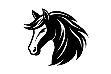 Obraz na płótnie Canvas horse head silhouette vector illustration