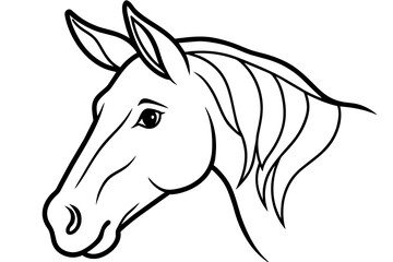 horse head silhouette vector illustration