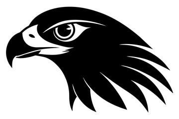 hawk head silhouette vector illustration