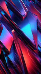 Holographic abstract 3D shapes background picture material	

