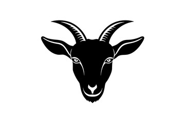 goat head silhouette vector illustration