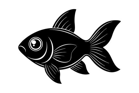 recommend clip art: goldfish silhouette vector illustration