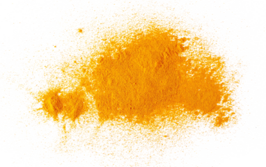 Turmeric pile isolated on white background