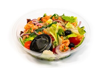 Seafood salad with shrimps