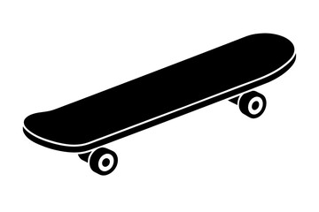 skateboard silhouette vector illustration