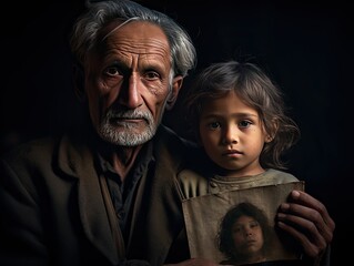 grandfather and granddaughter