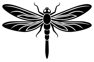 dragonfly silhouette vector illustration