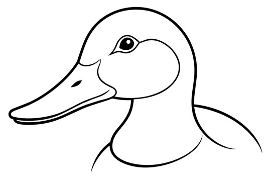 recommend clip art: duck head silhouette vector illustration