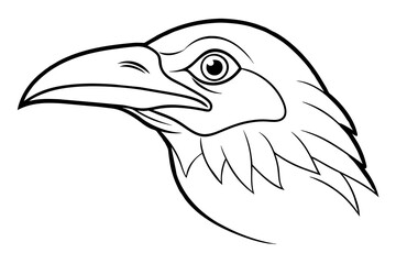 crow head silhouette vector illustration