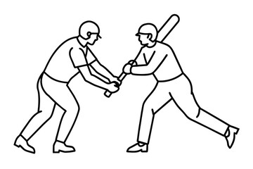 Fototapeta na wymiar cricket player silhouette vector illustration