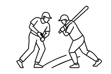 cricket player silhouette vector illustration