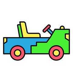 Illustration of Car Toy design Filled Icon
