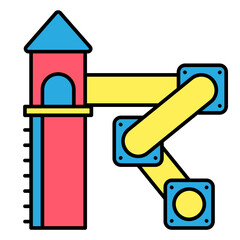 Illustration of Slide Playground design Filled Icon