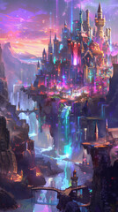 Obraz premium Futuristic Neon City