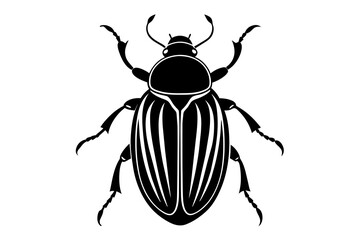 beetle silhouette vector illustration