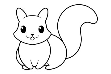 line art of a squirrel