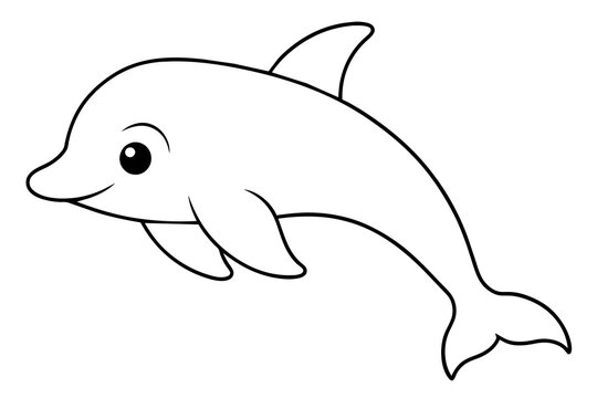 line art of a dolphin