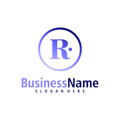 Letter R logo design vector. Creative Initial R logo concepts template