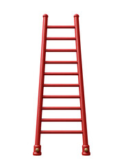 Red Ladder isolated on transparent background, PNG available
