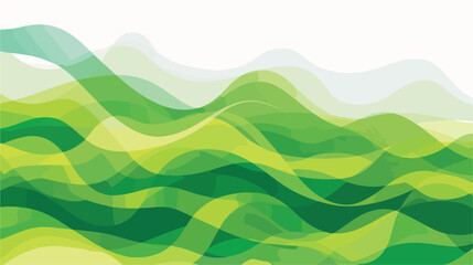 Fototapeta na wymiar Green background Flat vector isolated on white