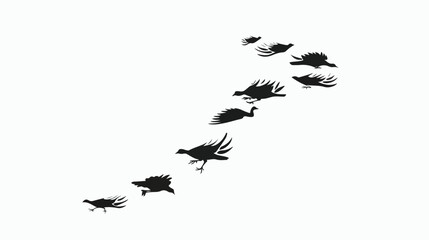 Bird trail vector icon. Turkey trace. Black Bird foot