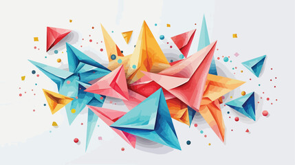 Origami abstract concept vector illustration. Art of