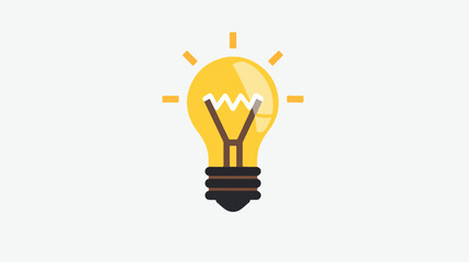 Bulb icon. sign design. background Flat vector isolated