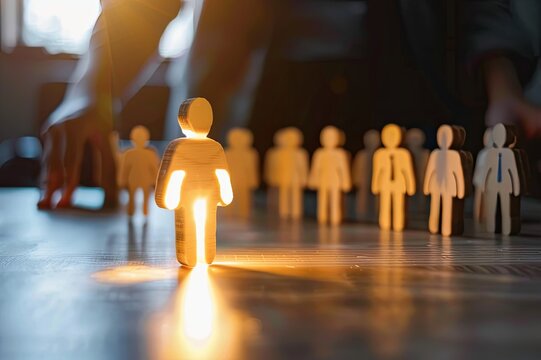 A person with impact symbols and leaders creating a lasting impact, highlighting leadership's transformative power