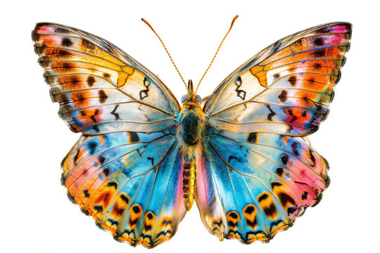 Colorful Butterfly  on white background