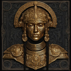 Ancient Portrait Vinly Movie Poster T-Shirt Cover Printable 3D Render