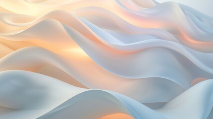 Serene Wave Minimalism: Tranquil layers adorned with fluid, wavy shapes, offering a minimalist and...