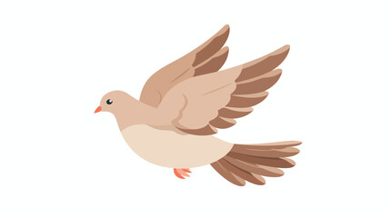 Dove icon Flat vector isolated on white background