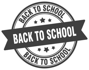 back to school stamp. back to school label on transparent background. round sign