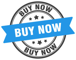 Fototapeta premium buy now stamp. buy now label on transparent background. round sign