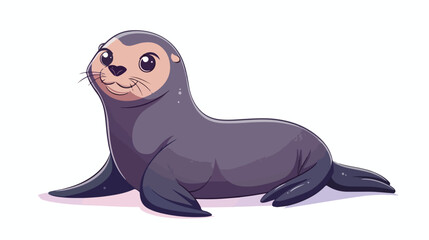 Cute Sea lion cartoon vector. Adorable animal character