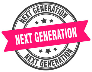 Fototapeta premium next generation stamp. next generation label on transparent background. round sign