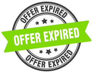 offer expired stamp. offer expired label on transparent background. round sign