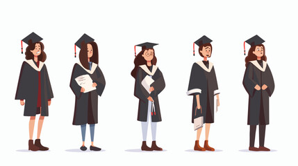 Female character struggling with graduation choice 