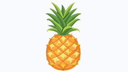 Pineapple cartoon vector icon on a white background