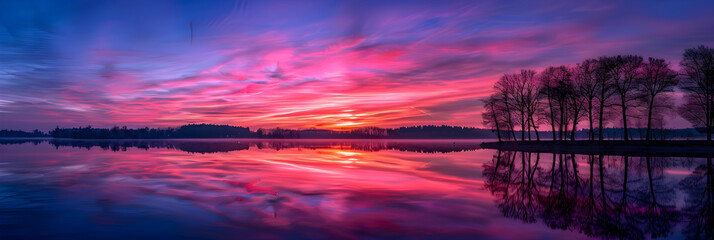 ‘Sunset Serenity: A Symphony in Ljubičasta Boja’, A Mesmerizing Purple Twilight Over Tranquil...