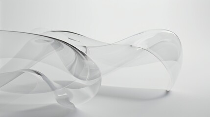Sublime Swirls: Minimalist and transparent, layers swirl gently like a soft breeze through nature.