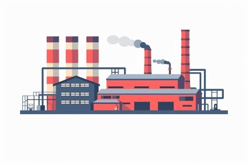 Obraz premium Factory two dimensional icon vector illustration