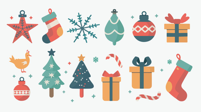 Christmas related icon image Flat vector 